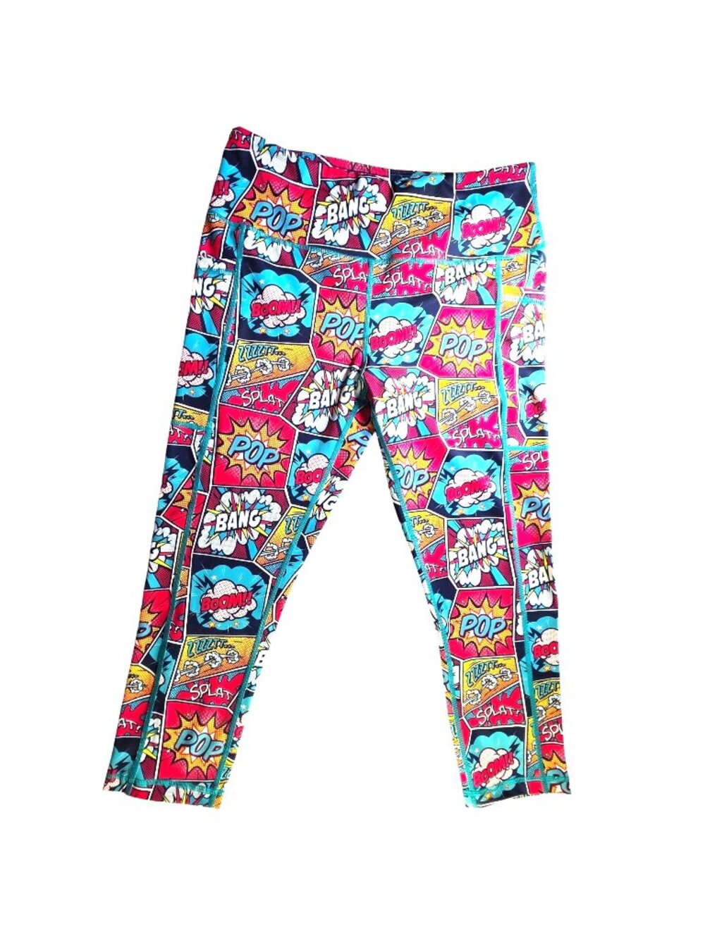 CVG leggings Comic Book Medium Capri workout pants yoga fitness exercise fashion